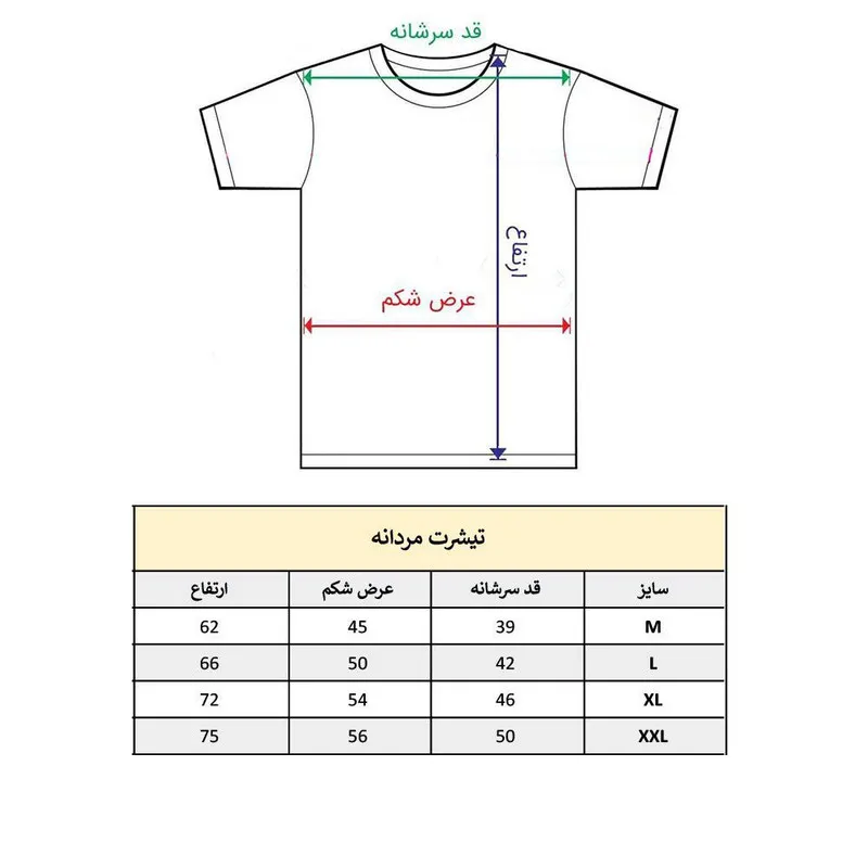 تیشرت آستین کوتاه مردانه مدل دست