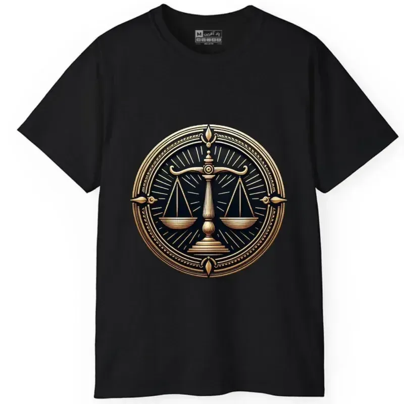تیشرت آستین کوتاه مردانه مدل رشته حقوق وکالت جنس نخ و پلی استر